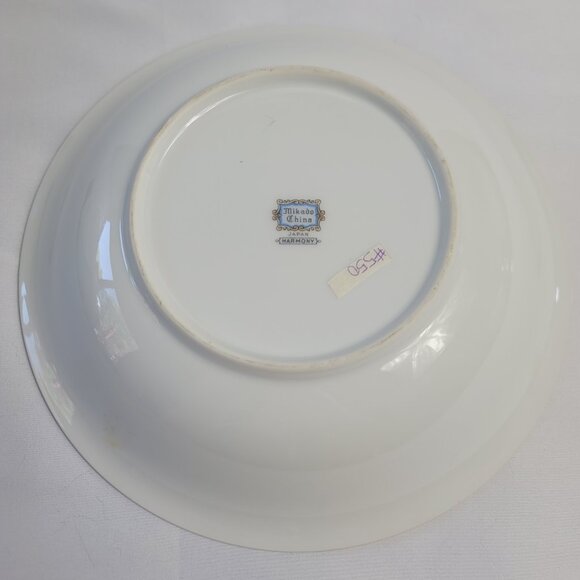 Mikado Harmony Round Serving Bowl Cream Rim Pink Floral Center - Picture 14 of 14